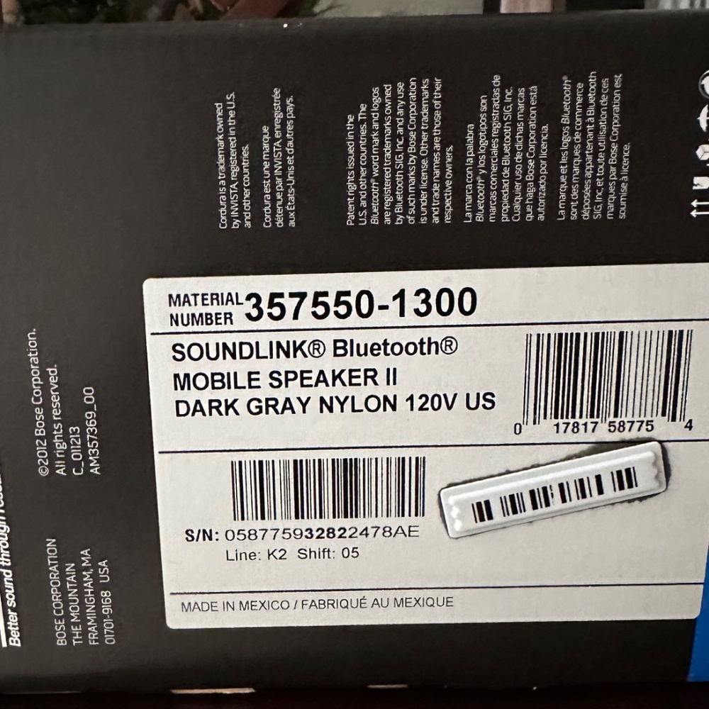 Bose Soundlink Portable Speaker